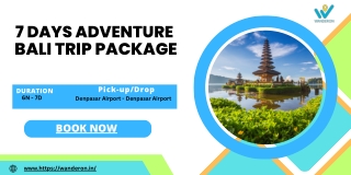 7 Days Adventure Bali Trip Package