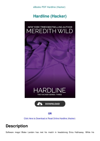 eBooks PDF Hardline (Hacker)