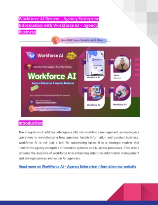 Workforce AI Review - Agency Enterprise Information with Workforce AI - Agency B
