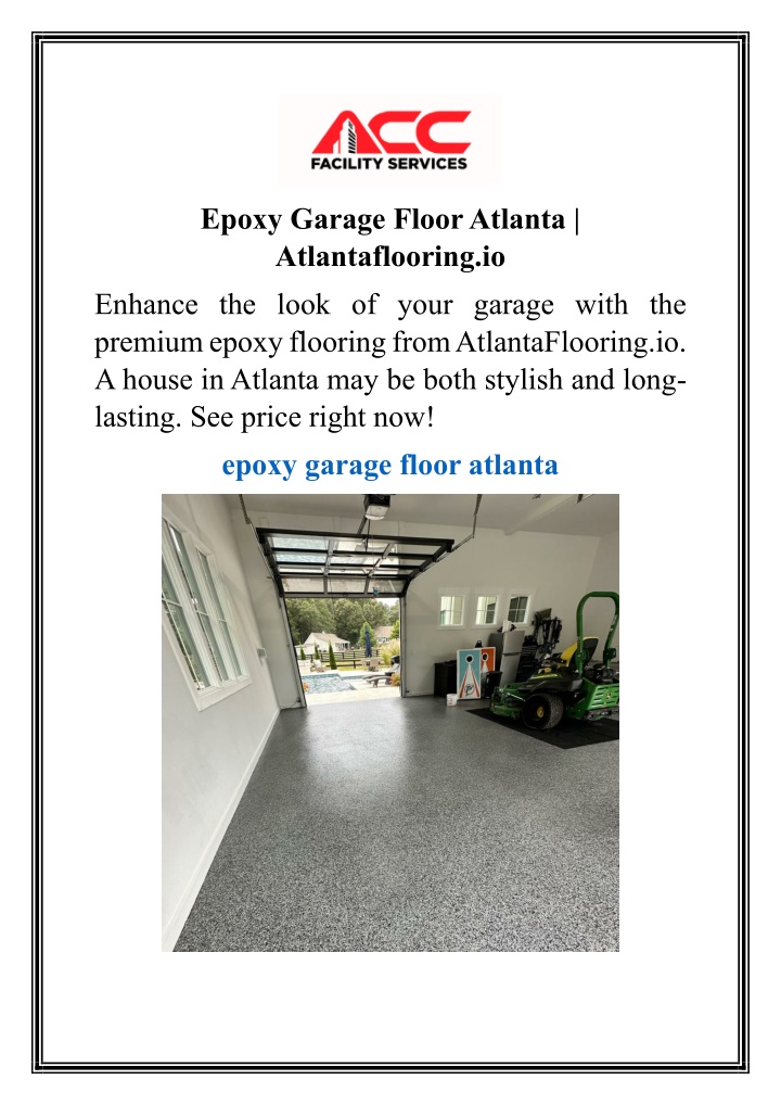 epoxy garage floor atlanta atlantaflooring