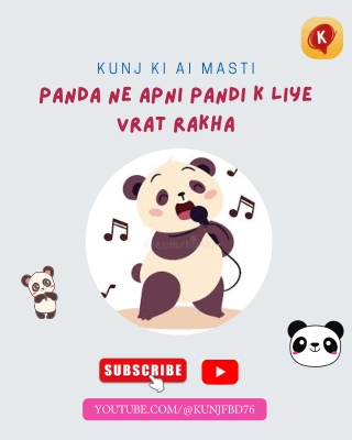 Panda ne apni Pandy ke liye Karwa Chauth ka vrat rakha | Kunj KI AI Masti