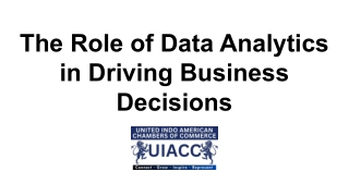 The Role of Data Analytics in Driving Business Decisions
