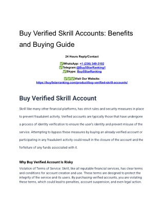 Buy Verified Skrill Accounts_ Benefits and Buying Guide