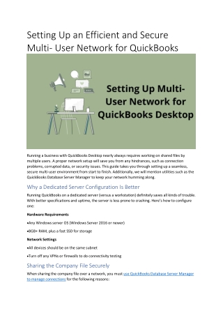 setting up an efficient and secure multi user