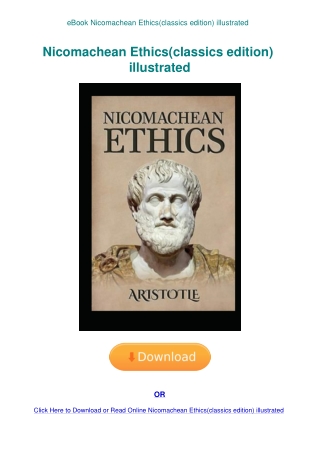 eBook Nicomachean Ethics(classics edition) illustrated