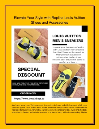 Elevate Your Style with Replica Louis Vuitton Shoes and Accessories