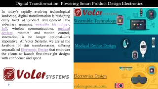 Digital Transformation: Powering Smart Product Design Electronics