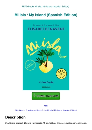 READ Books Mi isla  My Island (Spanish Edition)