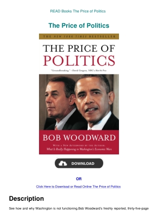READ Books The Price of Politics