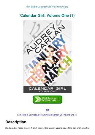 PDF Books Calendar Girl Volume One (1)