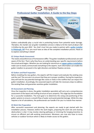 professional gutter installation a guide
