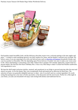 Xmases Gift Baskets Xmas Hampers
