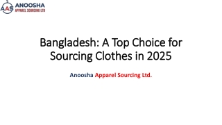 Bangladesh: A Top Choice for Sourcing Clothes in 2025