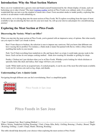 introduction why the meat section matters