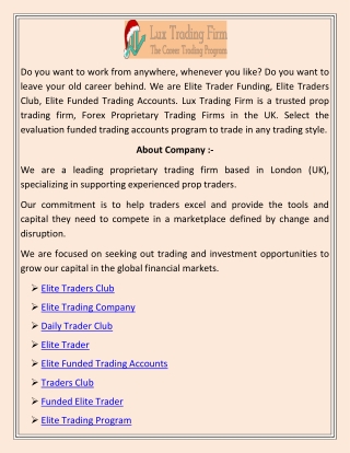 Elite Trading Package