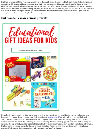 Pre-owned Gifts, New Experiences: Shocking Holiday Present Providing