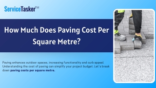How Much Does Paving Cost Per Square Metre