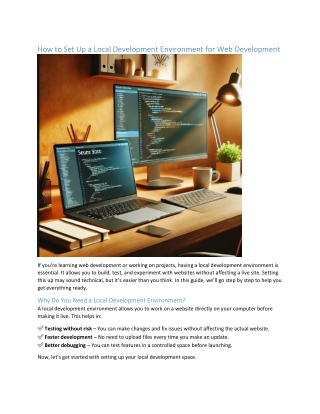how to set up a local development environment