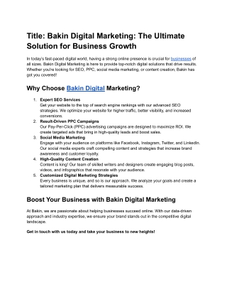 title bakin digital marketing the ultimate