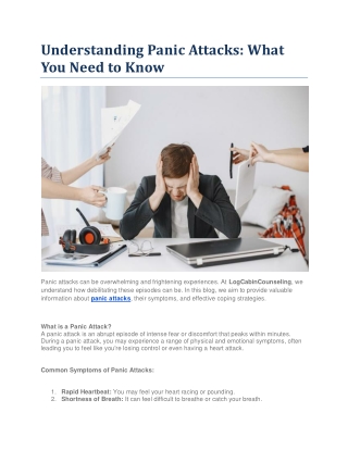 understanding panic attacks what you need to know