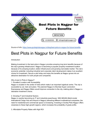Best Plots in Nagpur for Future Benefits
