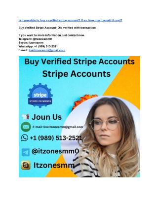 Is it possible to buy a verified stripe account_ If so, how much would it cost_