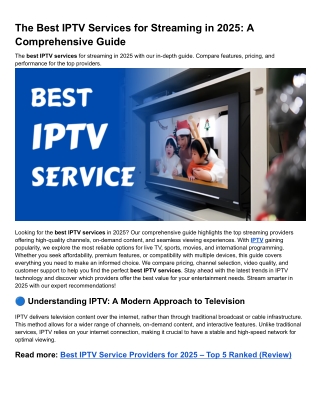 the best iptv services for streaming in 2025