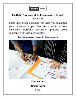 Portfolio Assessment In Ecommerce Brand-aura
