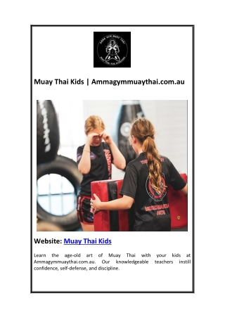 Muay Thai Kids | Ammagymmuaythai.com.au