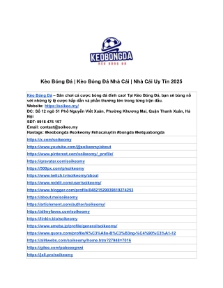 Kèo Bóng Đá _ Kèo Bóng Đá Nhà Cái _ Nhà Cái Uy Tín 2025