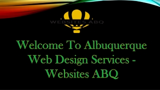 welcome to albuquerque web design services