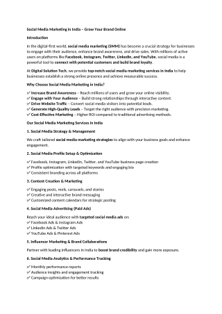 Social Media Marketing in India