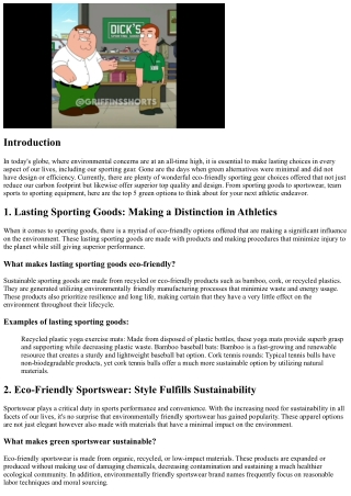 Leading 5 Eco-Friendly Sporting Gear Options