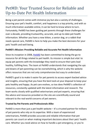 petmd your trusted source for reliable