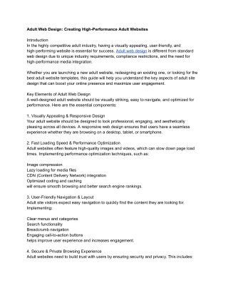 Adult Web Design  Custom Adult Website Templates & Site Design