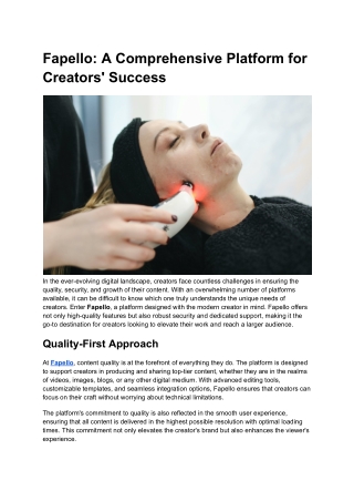 fapello a comprehensive platform for creators
