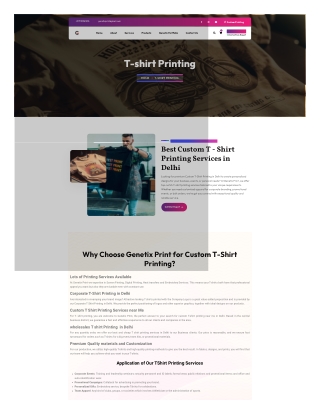 GenetixPrint – Expert Custom T-Shirt Printing Services in Delhi
