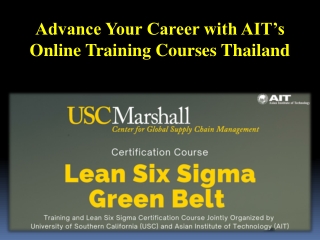 Advance Your Career with AIT’s Online Training Courses Thailand