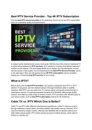 best iptv service provider top 4k iptv