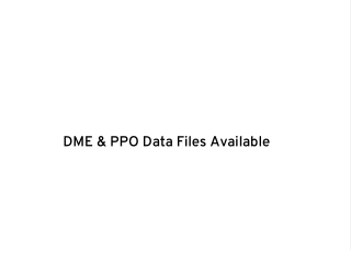dme ppo data files available