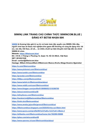 58WIN_ LINK TRANG CHỦ CHÍNH THỨC 58WINCOM.BLUE _ ĐĂNG KÝ BET88 NHẬN 88K (1)