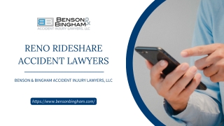 Reno Rideshare Accident Lawyers | Benson & Bingham