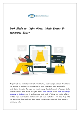 Dark Mode vs. Light Mode: Which Boosts E-commerce Sales?