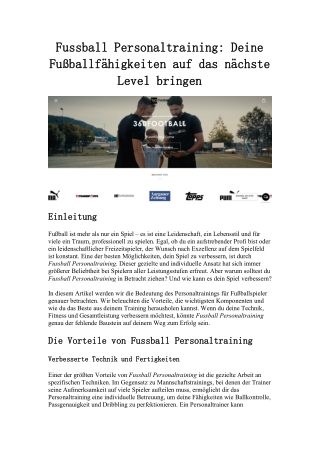 fussball fussball personaltraining