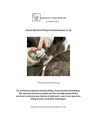 Granite Worktop Fitting | Granitechiprepair.co.uk