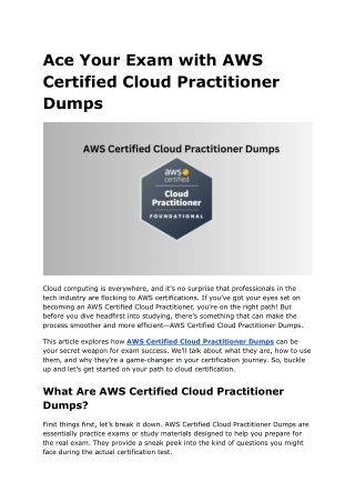 ace your exam with aws certified cloud