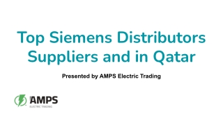 Top Siemens Distributors Suppliers and in Qatar : AMPS Electric trading