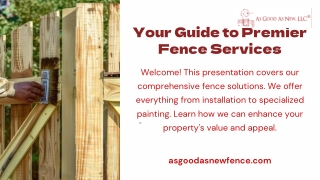 Your Guide to Premier Fence Services