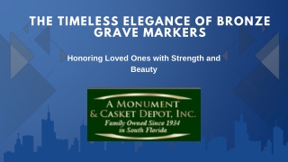 the timeless elegance of bronze grave markers