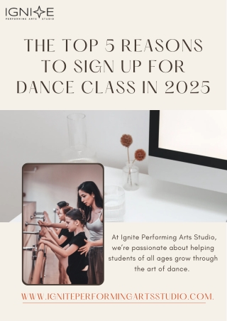 The Top 5 Reasons to Sign Up for Dance Class in 2025